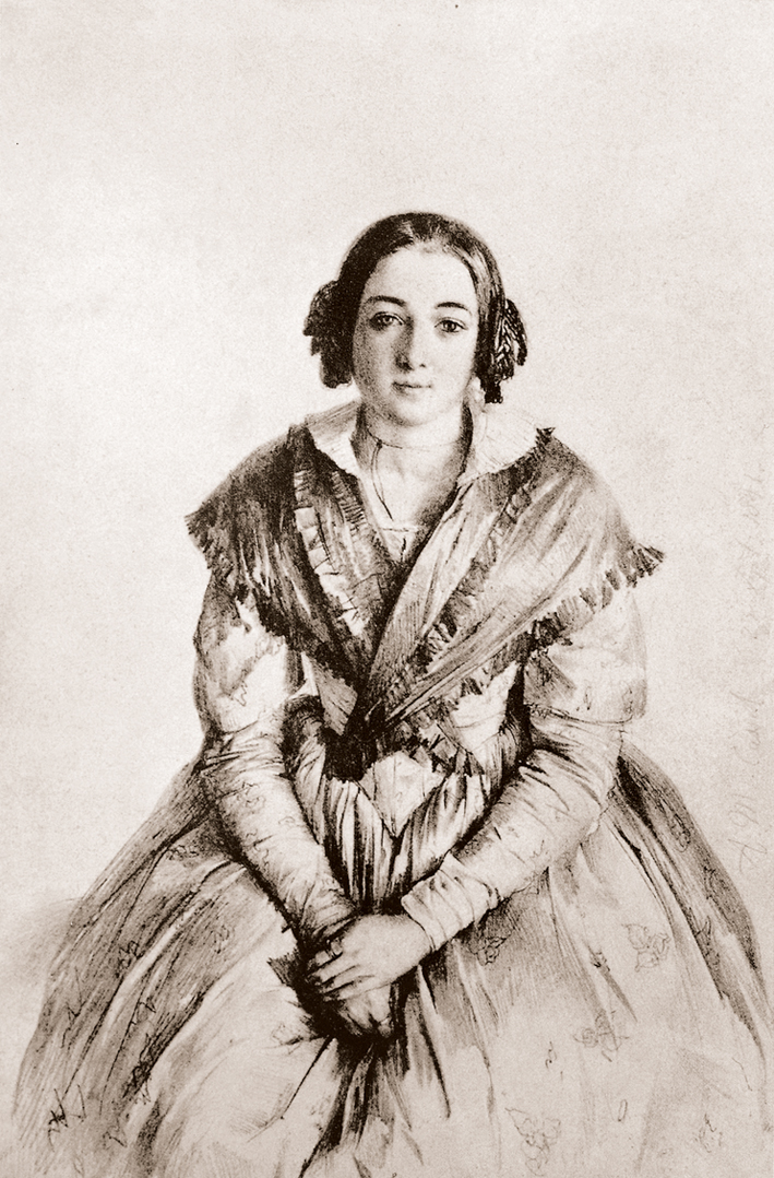  Adolpyh Von Menzel —— 弗雷德里克小姐的肖像 (2)